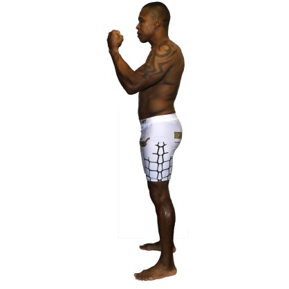 Octogone Compression Shorts Brave Art – White | Cage-Inspired Performa