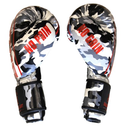 Classic One Boxhandschuhe Camo Grau & Rot – Brave Art