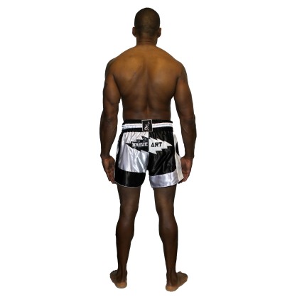 Muay Thai Shorts Brave Art – Black & White | Power, Movement & Impact