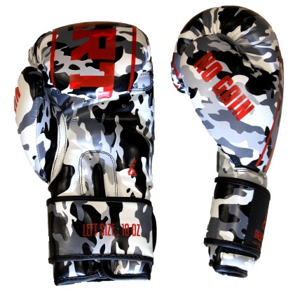 Classic One Boxhandschuhe Camo Grau & Rot – Brave Art