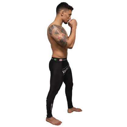 Vale Tudo Brave Art Spats – Black Compression Leggings with Japan