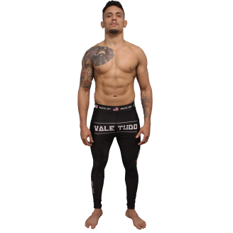 Vale Tudo Brave Art Spats – Black Compression Leggings with Japan