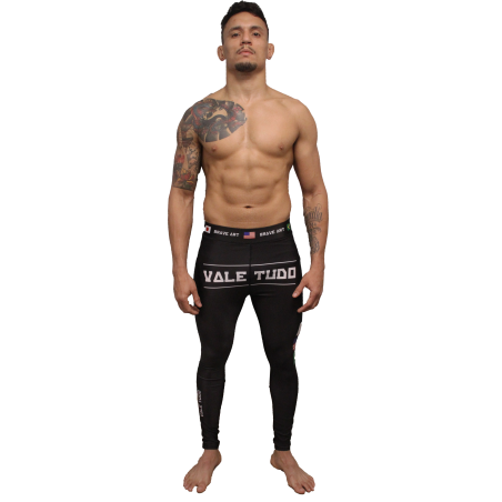 Spats Vale Tudo Brave Art – Compression Noire avec Drapeaux Japon, Bré