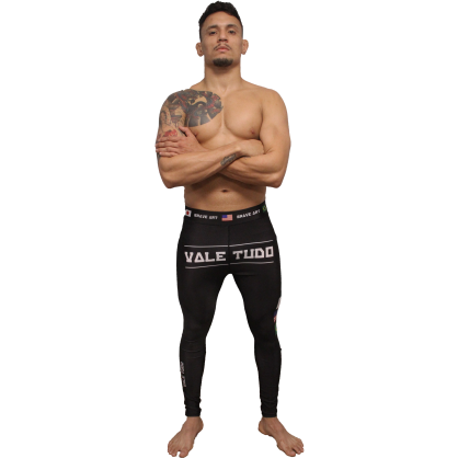 Vale Tudo Brave Art Spats – Black Compression Leggings with Japan