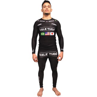 Vale Tudo Rashguard Brave Art – Langarm Dunkelgrau | Kraft & Schutz