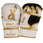 Gants de MMA Sparring Tactical en Cuir Blanc Or Brave Art Gants de MMA Sparring Tactical en Cuir Blanc Or Brave Art
