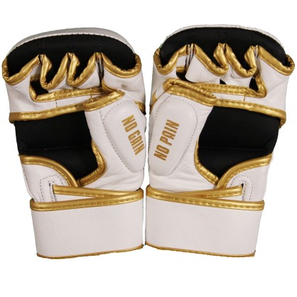 Guanti MMA Sparring Pelle Bianco & Oro – Brave Art