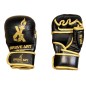 Gants de MMA Sparring en Cuir Noir Or Brave Art Gants de MMA Sparring en Cuir Noir Or Brave Art