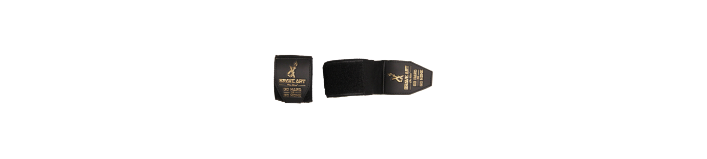 Boxing Hand Wraps 4.5m – Brave Art with Silicone Velcro & Zip Pouch